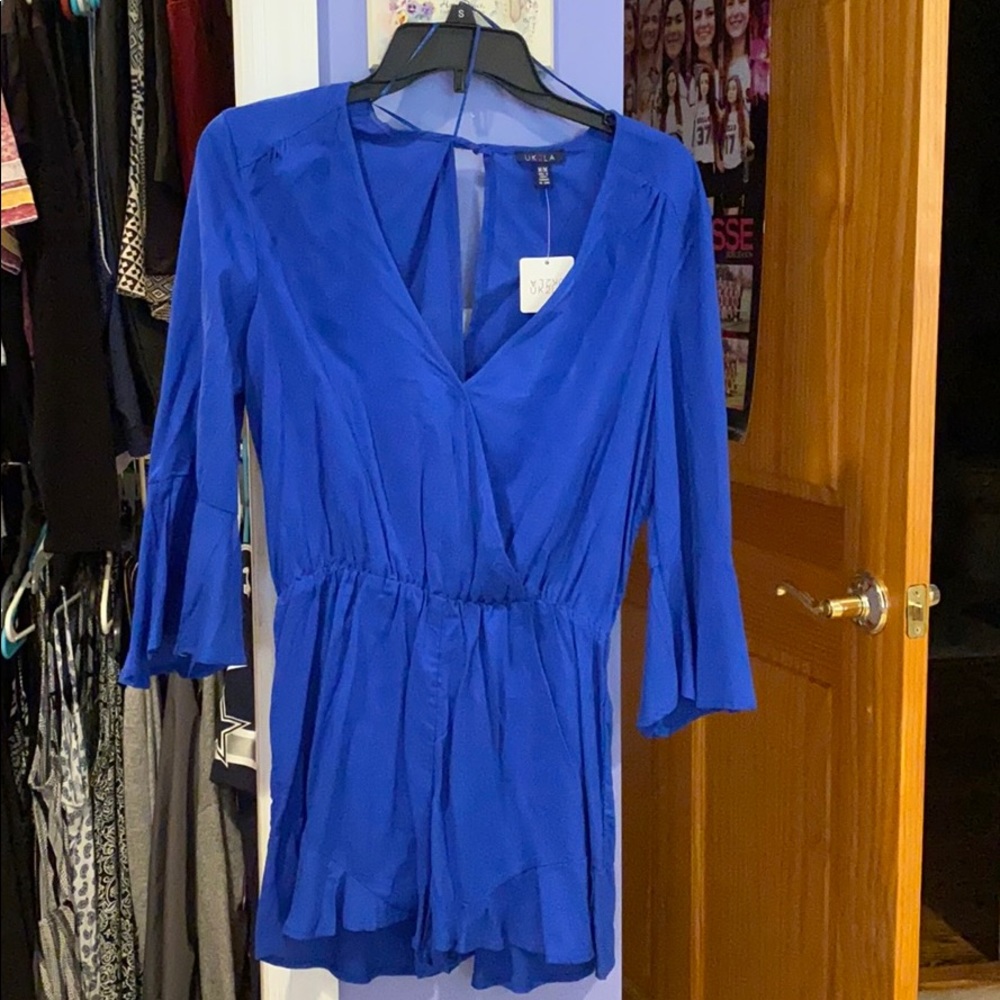 women’s blue romper